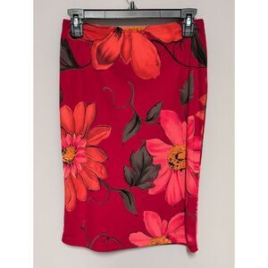 Trixxi Red Floral Pencil Skirt